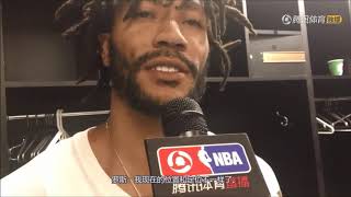 (中文字幕)Derrick Rose OCT 19 Locker room interview and OCT 31 courtside interview