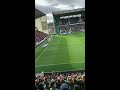 hibernian fans chant lizzys in a box at easter road during minutes silence