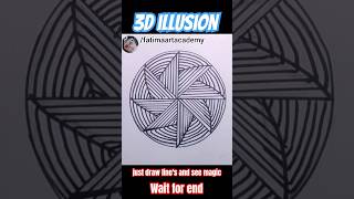 Geometric | 3D geometric drawing | 3D art | 3D illusion | #trending #shorts #viral #drawing #3d #art