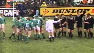 1974 Rugby Union match: Ireland vs New Zealand All Blacks (highlights)
