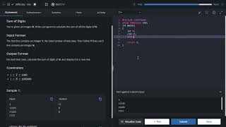 Competitive Programming | Sum of Digits - CodeChef Solution Explained | Basic Problem Tutorial