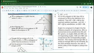 Saxon Geometry Lesson 55 Video 2: Triangle Midsegment Theorem