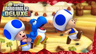 New Super Mario Bros. U Deluxe ᴴᴰ | World 2 (All Star Coins) Solo Blue Toad
