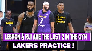 Lakers Practice ! LeBron James & Rui Hachimura are the last 2 in the gym working