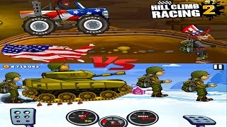 Hill Climb Racing 2 Tank Bundle VS USA Monster Truck Survivor Bundle Android GamePlay 2017