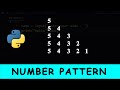 Python Program To Print Number Pattern in Right Triangle Shape | 06
