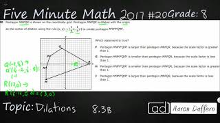 8th Grade STAAR Practice Dilations (8.3B - #1)