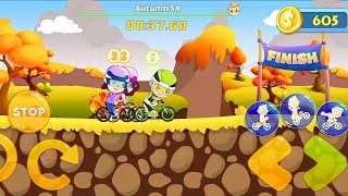 Autumn + Attraction Levels Finish | Vlad & Niki Kids Bike Racing 3D Gameplay #25 | Abdullah Gaming 🎮