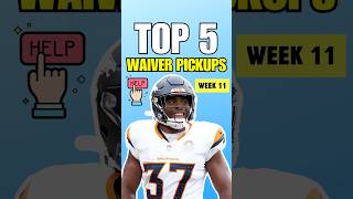 Top 5 MUST ADD Waiver Wire Pickups for Week 11 in 2024 Fantasy Football 🔥