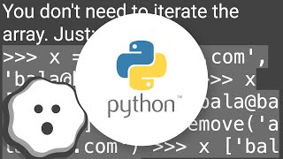 How to remove specific element from an array using python
