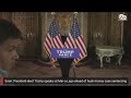 live president elect trump speaks at mar a lago