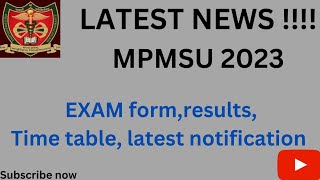 latest update!!!!!Extension of exam date form mpmsu University 🔴