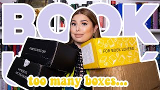 BIG book box unboxing haul | fairyloot, illumicrate, book of the month, more...