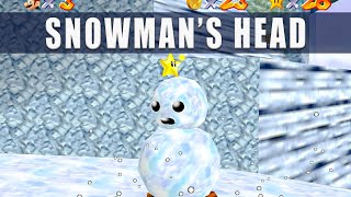 Super Mario 64 Switch Snowman's Lost His Head, Course 4 Cool, Cool Mountain Star 5 - 3D All Stars