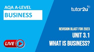 Unit 3.1 What is Business | AQA A-Level Business 2023 Revision Blast