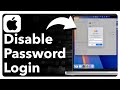 How To Disable Login Password On Mac