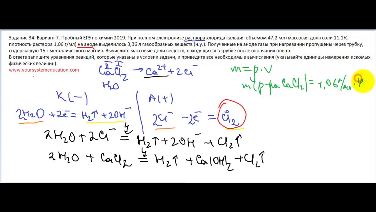 Задание 33. ЕГЭ 2022 по химии (Задание 34. Вариант 7. Пробный ЕГЭ по ...