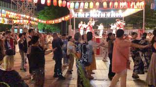 Yagi-bushi during 2018 Sumida River Bon Dance_歌詞付き「八木節・国定忠治」＠2018年隅田川おどり納涼会