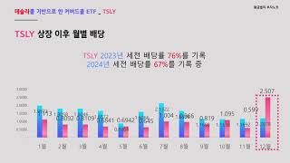 TSLY 12월 2차 분배금 속보입니다! 12월 한달 동안 주가의 14%를 배당으로 지급합니다!!