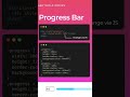 A simple progress bar using CSS.