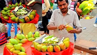 Amazing Mango Cutting Skills | Famous Totapuri Mango Cutting Skills Hyderabad | Indian Street Food