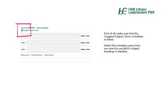 Subject Searching in Ebsco MEDLINE Using MeSH Subject Headings