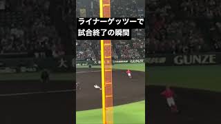 9回チャンスでライナーゲッツーで試合終了の瞬間