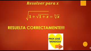 ECUACION ALGEBRAICA CON RAICES CUADRADAS Y RAIZ CUBICA RESUELTA POR SUSTITUCION