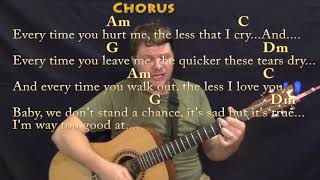 Too Good At Goodbyes (Sam Smith) Strum Guitar Cover Lesson in Am with Chords/Lyrics