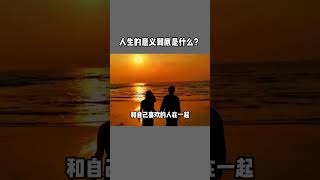 你觉得人生的意义是什么？#哲学 #人生 #意义 #情感共鸣