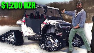 Testing out the cheapest RZR in the snow