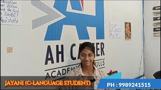 Jayani (Student review) No 1 Software Training Institute in Rajahmundry