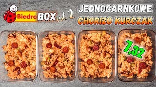 JEDNOGARNKOWY Kurczak CHORIZO z ryżem  - LunchBOX na 4 dni - 893 kcal