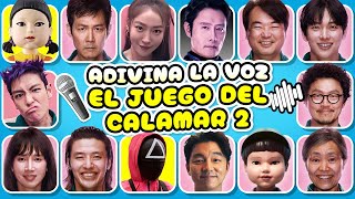 QUIZ de El JUEGO DEL CALAMAR 2 😱🎲🦑 Adivina los Personajes por su Voz 🔊| Super Quiz ✅