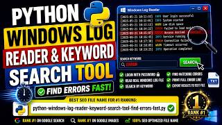 Python Windows Log Reader & Keyword Search Tool | Find Errors Fast 2026
