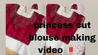 princess cut blouse/ cutting and stitching