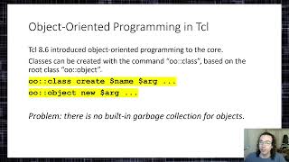 Garbage Collection for Tcl Object-Oriented Programming