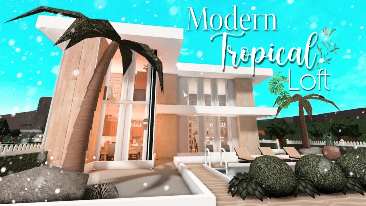 ROBLOX BLOXBURG: Modern Tropical Loft L House Build - YouTube