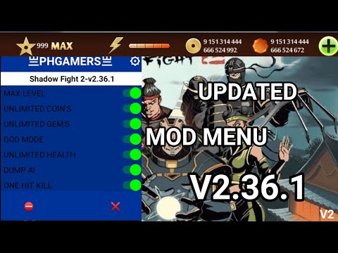 Shadow Fight 2 mod menu apk Actualizar Monedas ilimitadas nivel máximo 96 V2.36.1