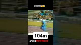 Javelin farthest throw (104m🔥💯) ever #javelin #record #trending #shorts #viral #athletics #night #po