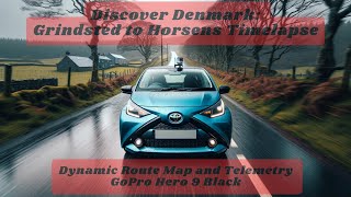 Discover Denmark: Grindsted to Horsens Timelapse | Dynamic Route Map \u0026 Telemetry | GoPro Hero 9