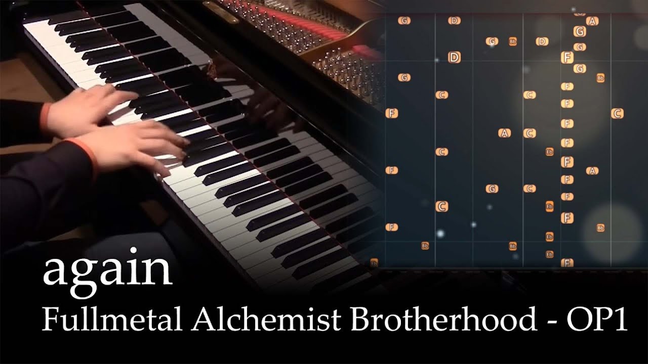 Again - Fullmetal Alchemist Brotherhood OP1 | Animenz Piano Sheets ...