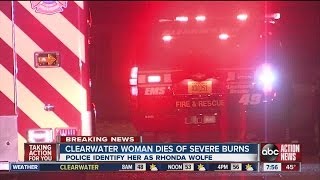 Clearwater woman dead after catching fire