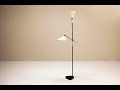 'Pelikan' Floor lamp in Brass and Lacquered Steel by J.T. Kalmar, Austria 1950s