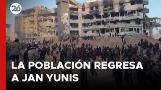 MEDIO ORIENTE | La población regresa a Jan Yunis tras la retirada de Israel