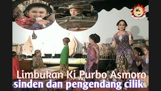 Limbukan Ki Purbo bersama pesinden dan pengendang cilik - Niken Salindri kecil