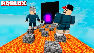 Minecraft Parkuru!! Portaldan Geç ve Oyunu Bitir - Panda ile Roblox FUN AND EASY MINECRAFT OBBY