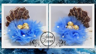 МК🐚МИНИ-ПРЕЗЕНТ РАКУШКА с конфетками🐚Композиция из конфет🐚Анна Кохан🐚