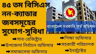 ৪৫ বিসিএস নন-ক্যাডার জব সমূহ কেমন? BCS Non-Cadre Job। নন-ক্যাডার জব