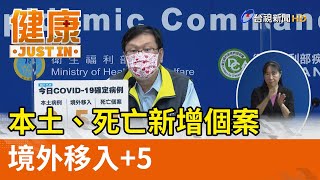 本土無新增個案、無死亡個案  境外移入+5【健康資訊】